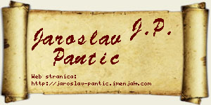 Jaroslav Pantić vizit kartica